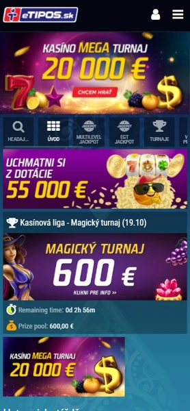 Tipos Casino mobilná verzia