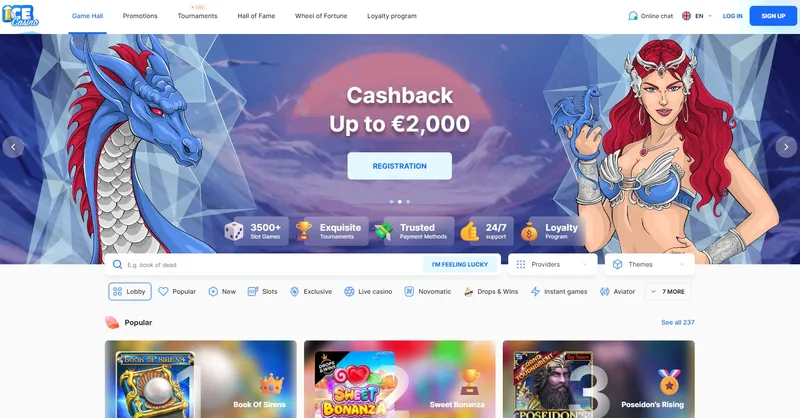 ICE Casino — Home page